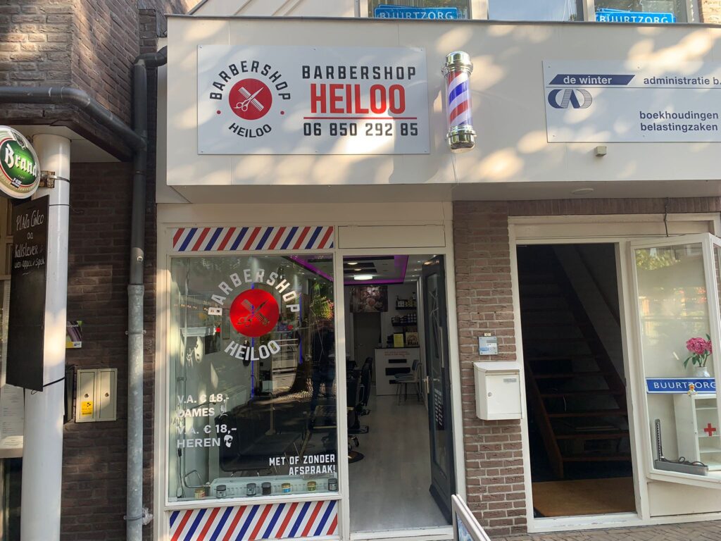 Vooraanzicht van Barbershop Heiloo